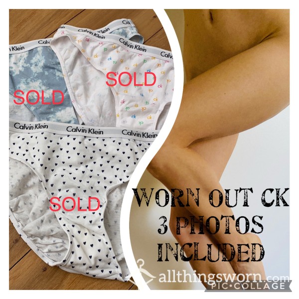 Worn Out Cotton CK Panties AU SELLER ♾️ SIZE 12 ♾️ Large ♾️