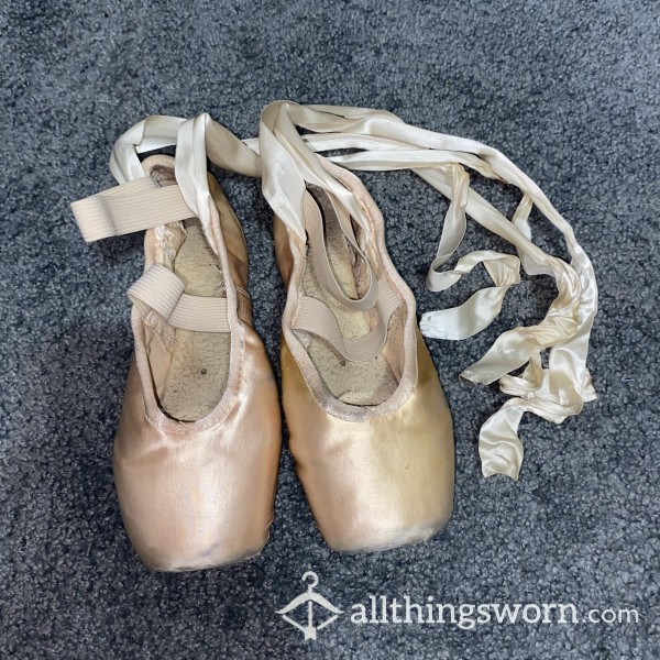 Worn Out Dead Pointe Ballet Shoes
