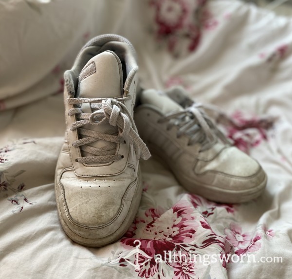 WORN OUT NOT SO WHITE SNEAKERS