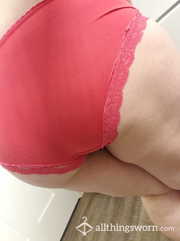 Worn Out Panties With Lace Trim