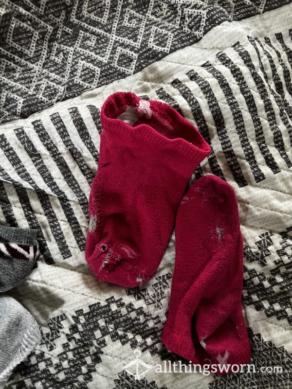 Worn Out Pink Socks