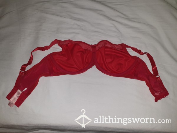 Big Size Red Bra Worn Out