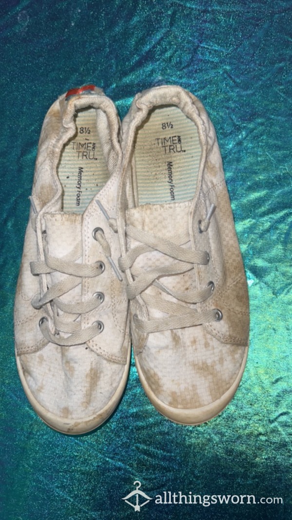 Worn Out White Shoes