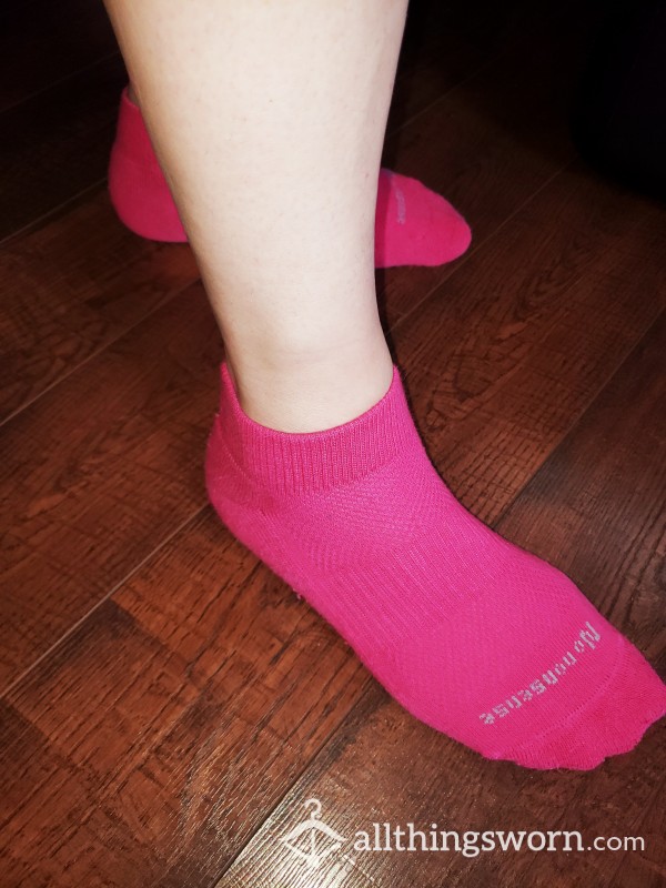 Worn Pink No Show Active Wear Socks