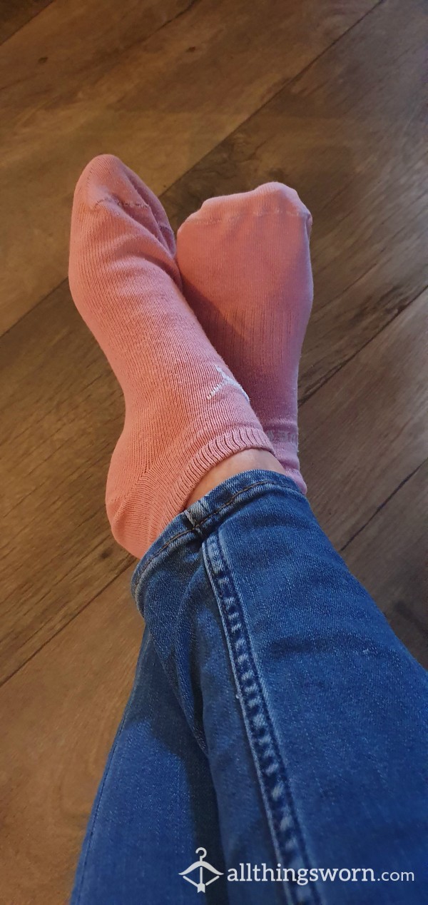 Worn Pink Puma Socks