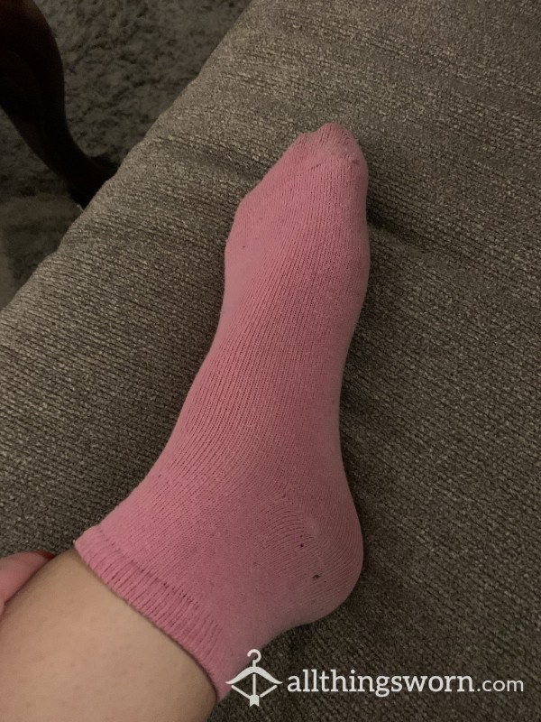 Worn Pink Socks