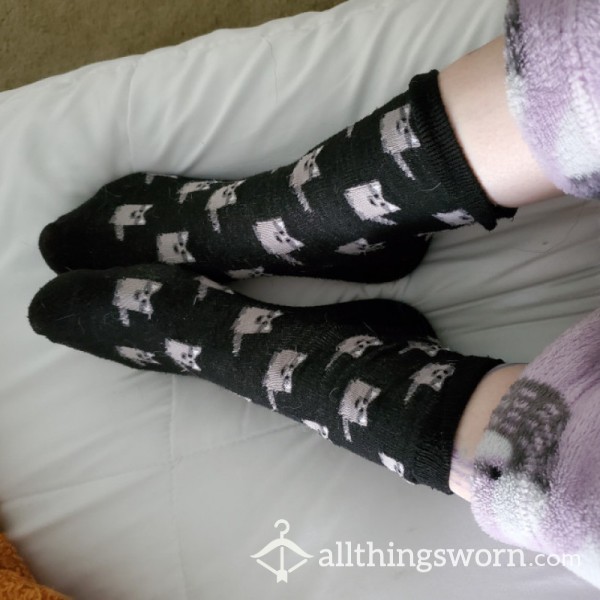 Worn Raccoon Socks