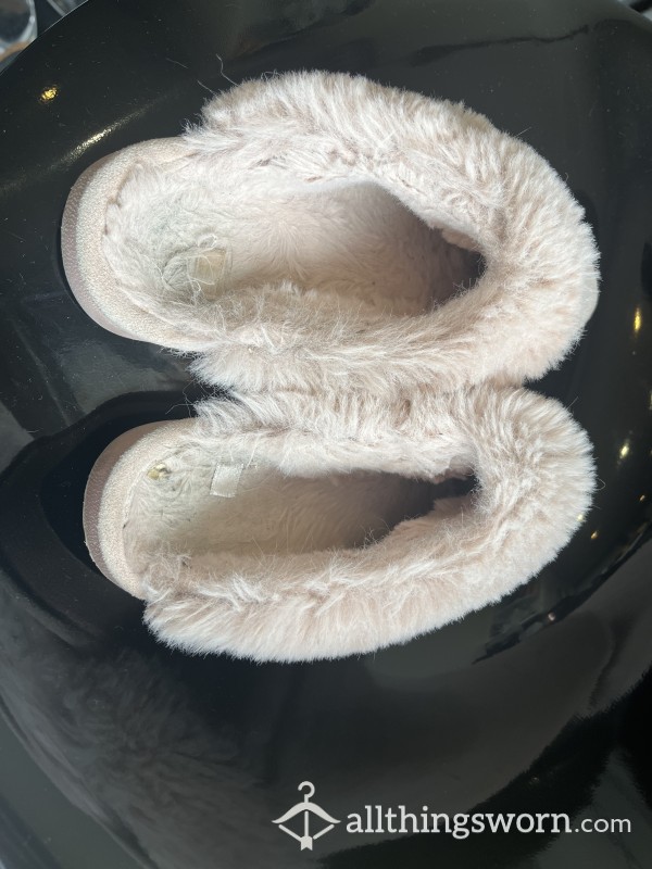 Worn, Smelly, Pink Slippers
