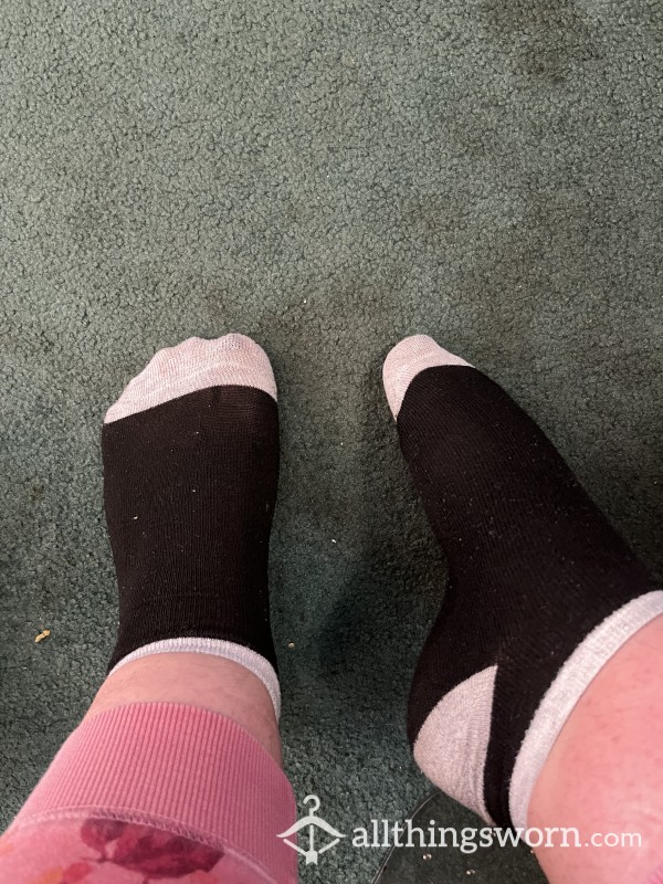 Worn Socks Black And White