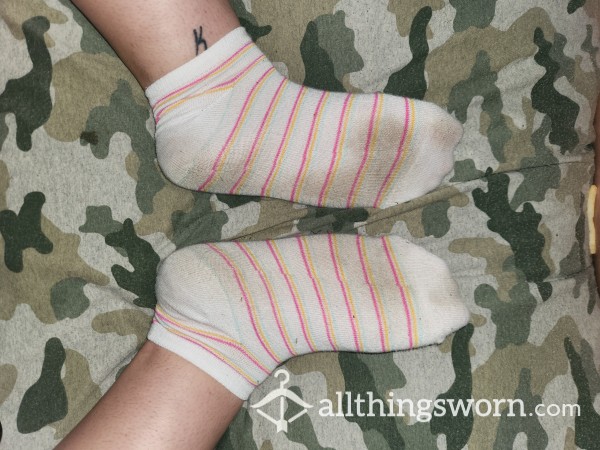 Worn Striped Socks