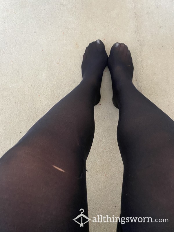 Worn Tights On A 15 Hour Duty