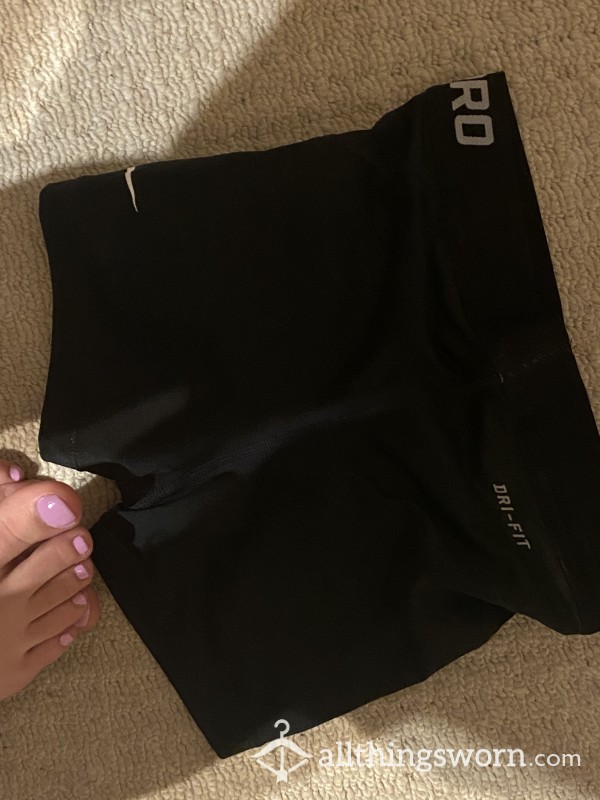 Worn Tiny Extremely Tight Black Nike Sport/gym/workout Shorts