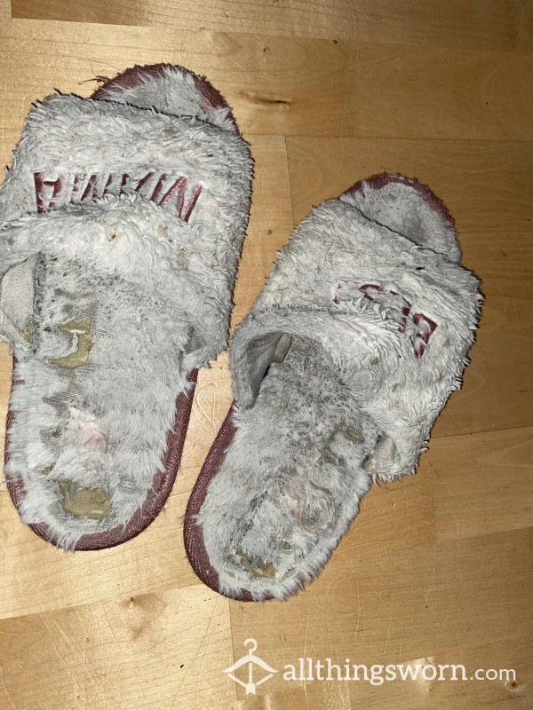 Worn To The Bone Filthy Slippers, Worn While I Got Creampied 😉