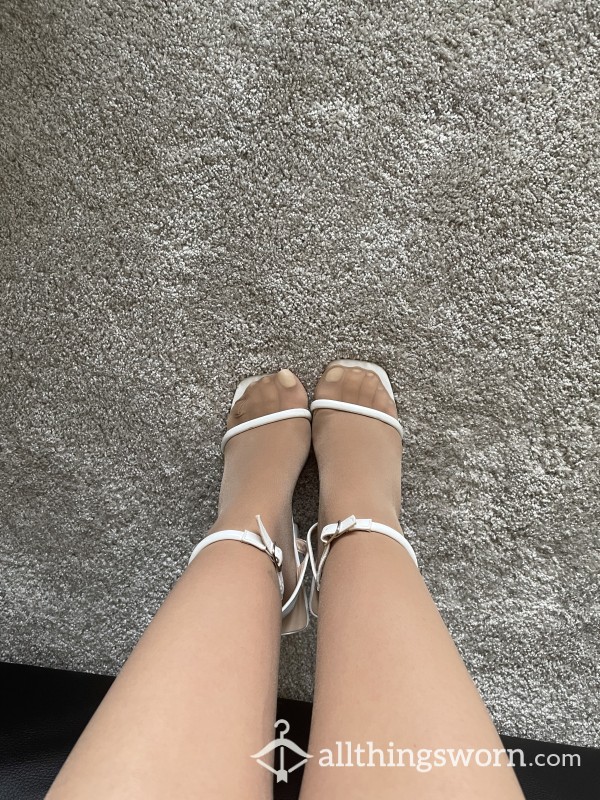 Worn White Heels ⚪️ SALE