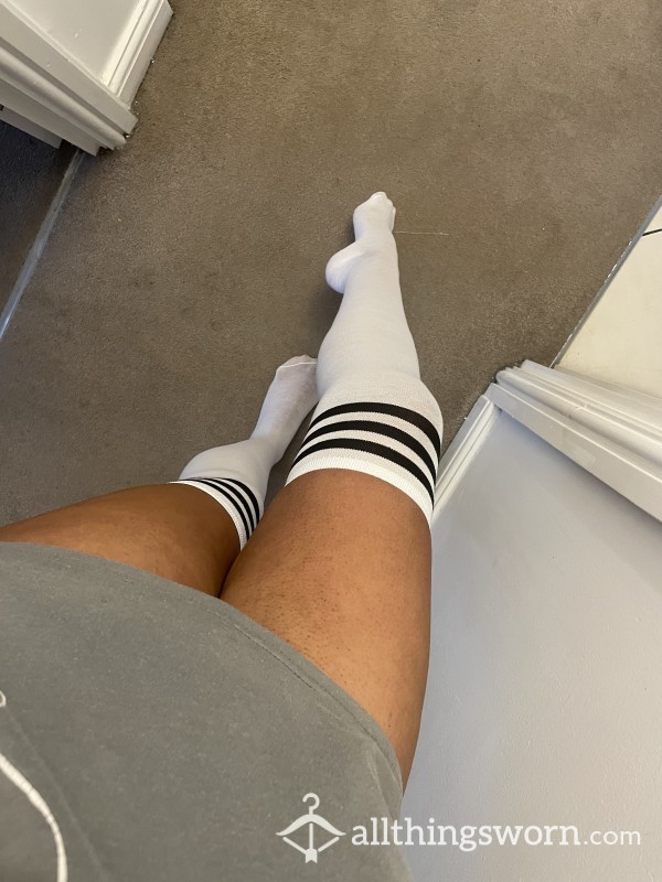 Worn White Knee High Socks 🤍