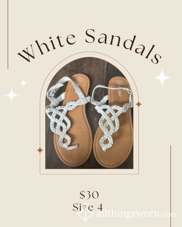 Worn White Sandals