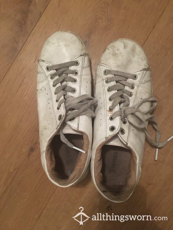 Worn White Smelly Sneakers
