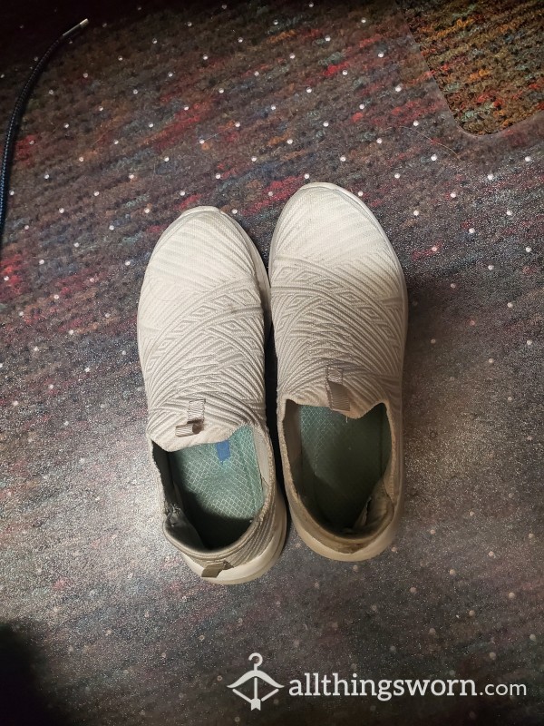 Worn White Work Shoes
