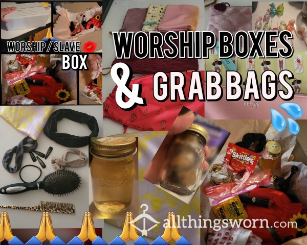 WORSHIP BOXES & GRAB BAGS - GET A GRAB BAG FOR HALF THE PRICE!! TONS OF MY PERSONAL ITEMS.