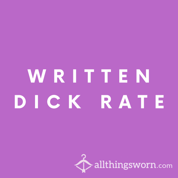 Written Dick Rate
