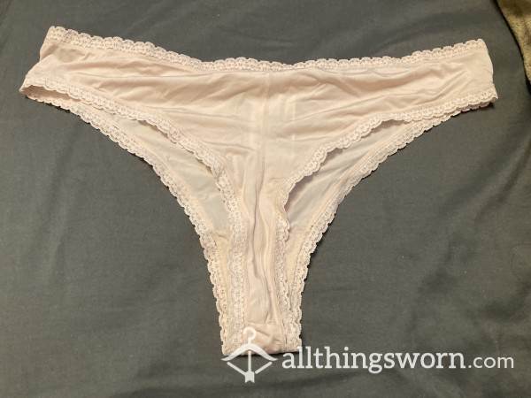 XL Lacy Trim Light Pink Panties