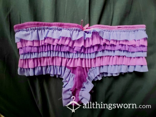 Xs Frilly Bloomer Knickers Purple