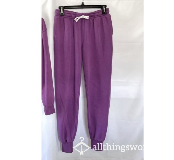 XS Purple Jogger Drawstring Sweatpants
