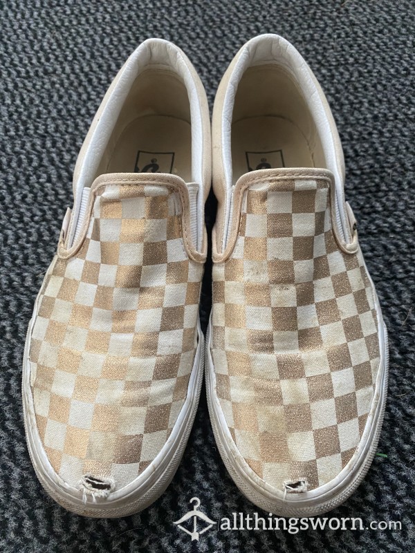 Xtra Smelly Worn Rose Gold Vans UK6 Worn With Bare Feet