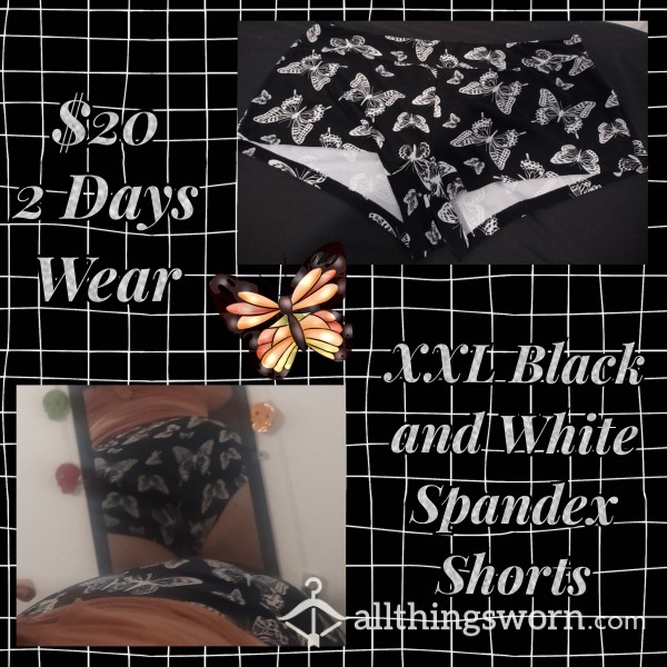 XXL Black And White Spandex Shorts