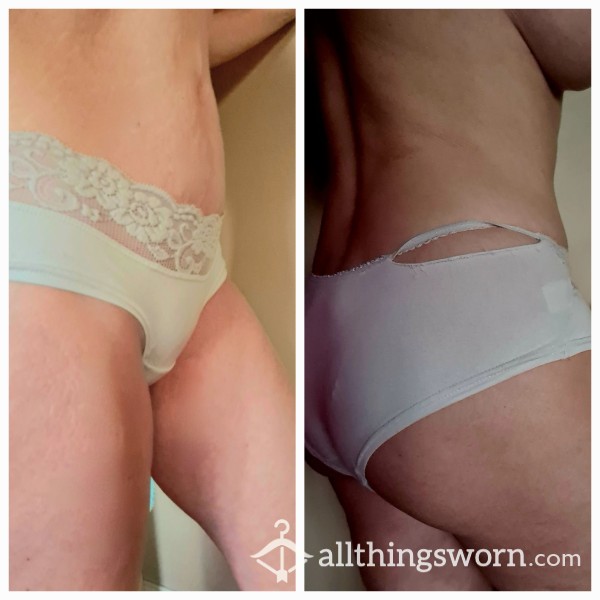 Years Old And Torn Bikini Style Panties. 24hr Wear Included Can Be Customised.free P&p Uk