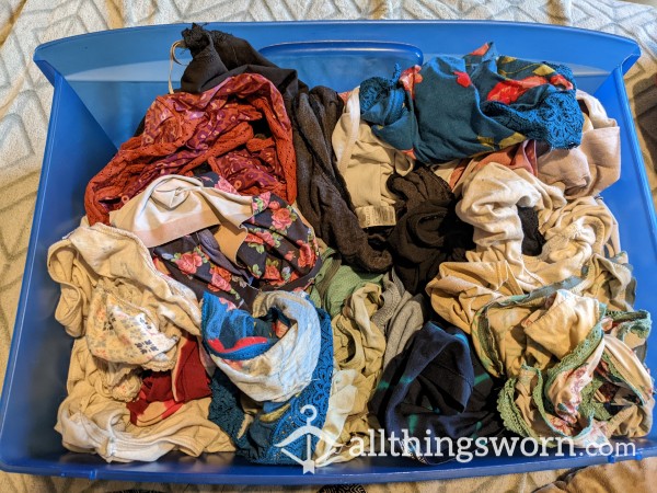 1 Pair Of Years Old Panties From My Personal Collection - The Pairs In This Drawer Are Between 3 - 12 Years Old! 2 Day Wear Included.