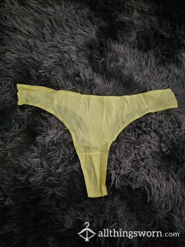 Yellow Cotton Thong