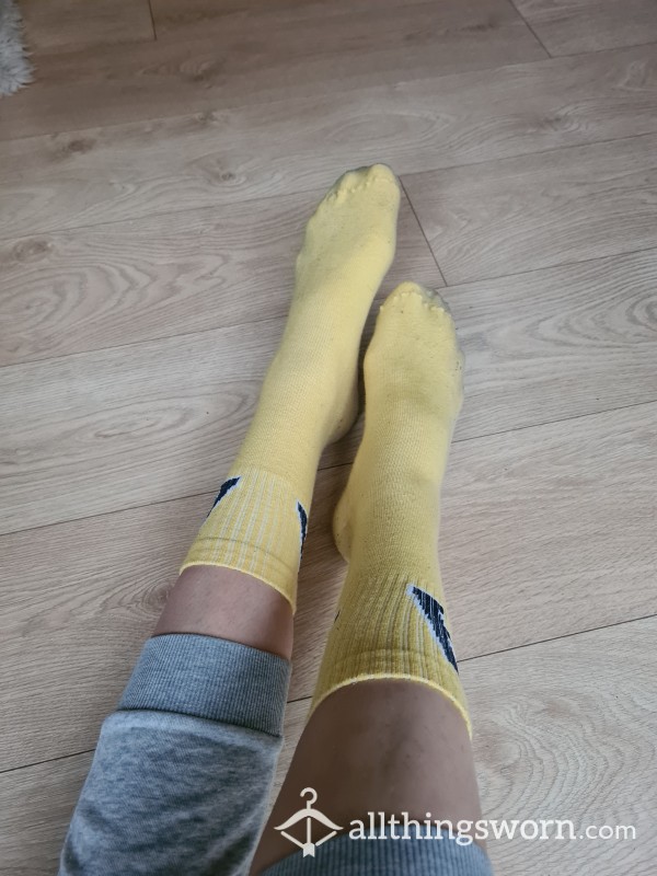 Yellow Dirty Socks Worn For 48 Hours