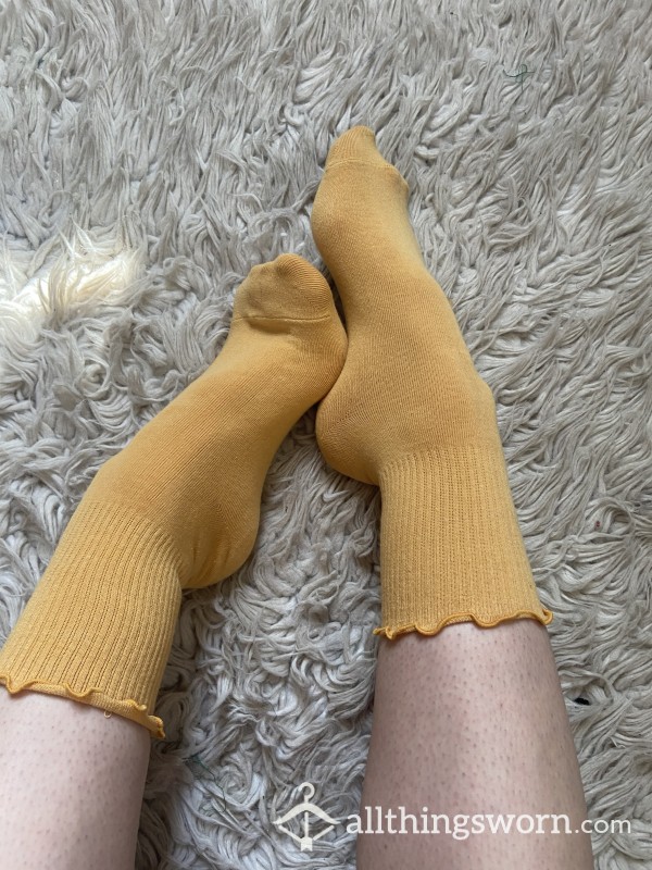 Yellow Frilly Socks