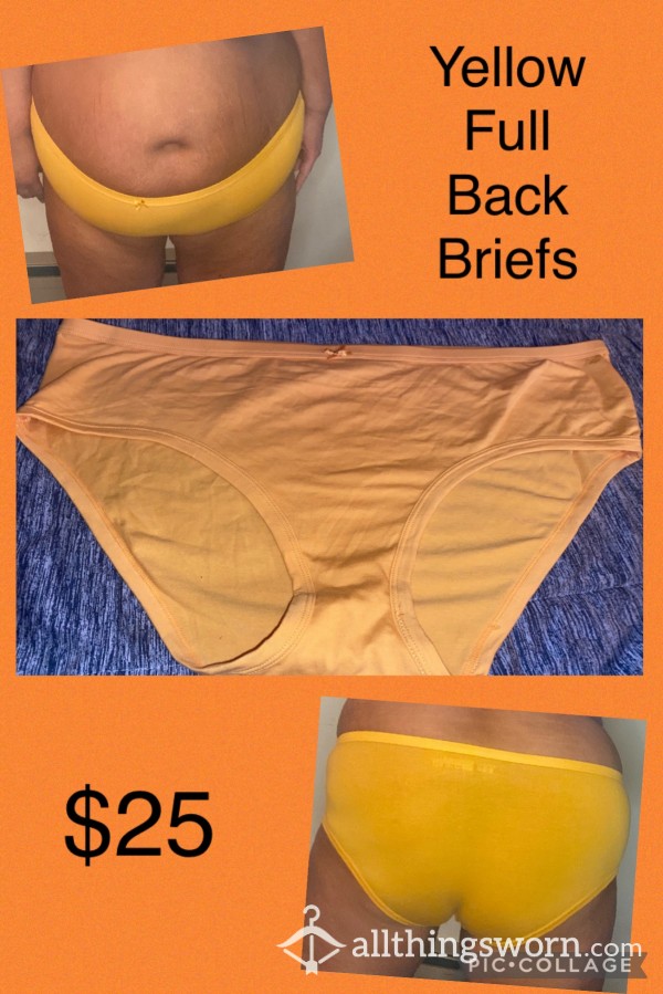 Yellow Full Back Briefs