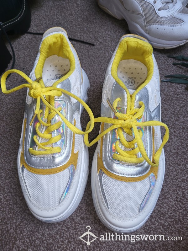 Yellow Holograph Trainers