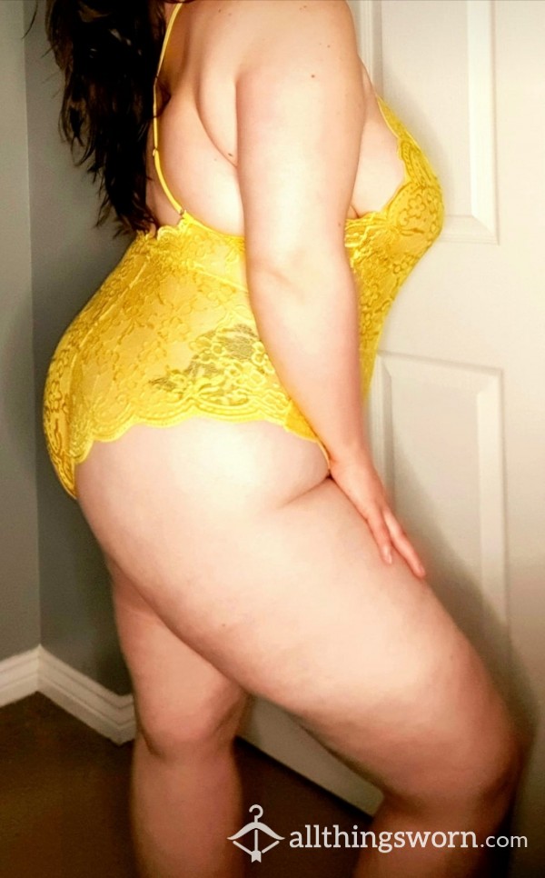 Yellow Lace Bodysuit