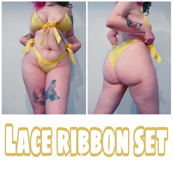 Yellow Lace Ribbon Set