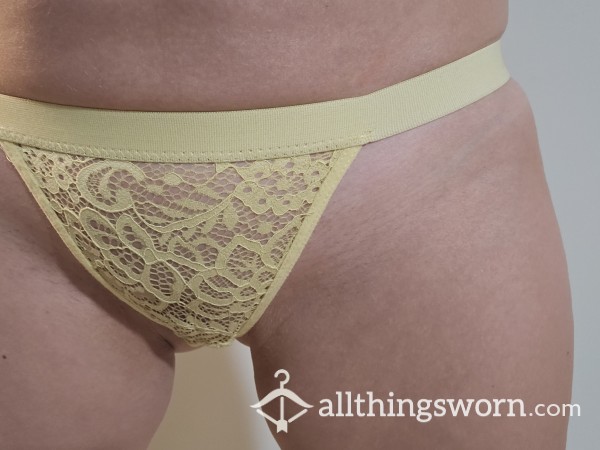 Lacey Yellow Thong