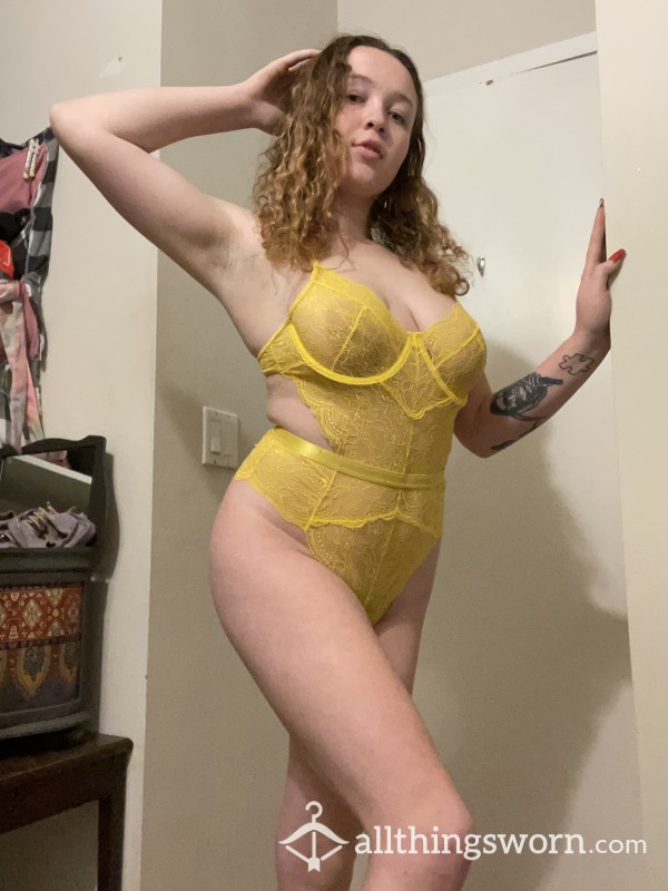 Yellow Lacy Bodysuit