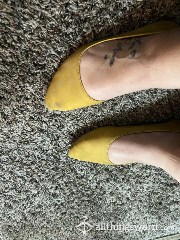 Yellow Pointy Flats