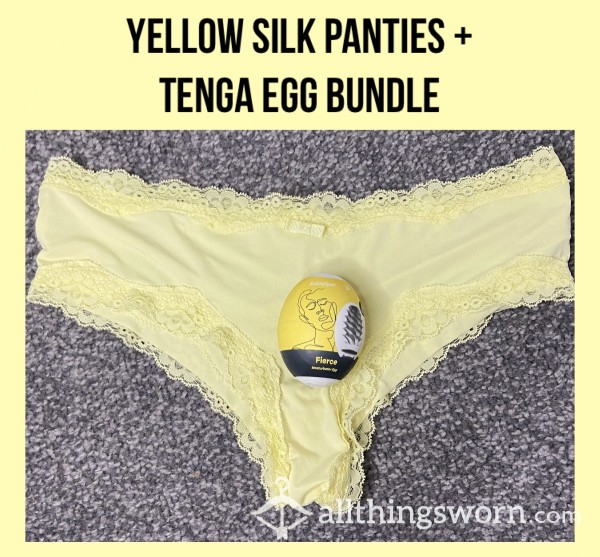Yellow Silk Panties + Tenga Egg Bundle💛