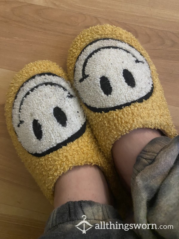 Yellow Smiley Slippers 🙂