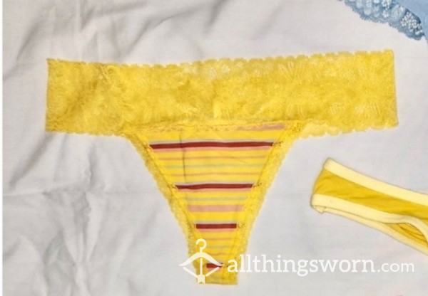 Yellow Striped Thong