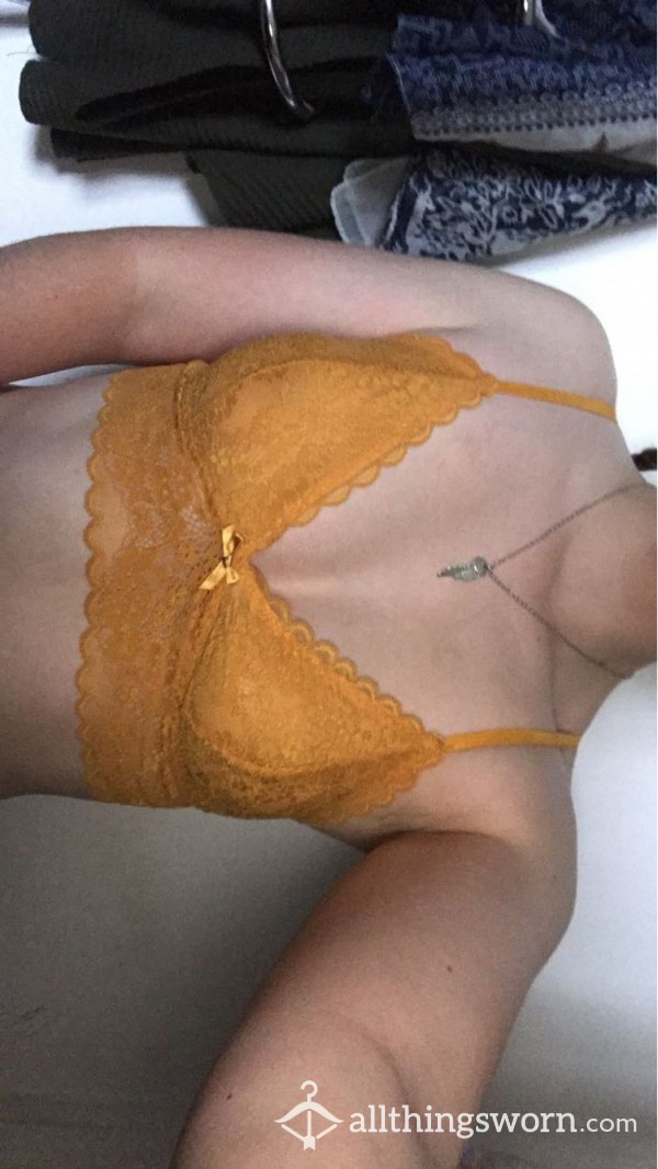 Yellow Used Lacy Bralette