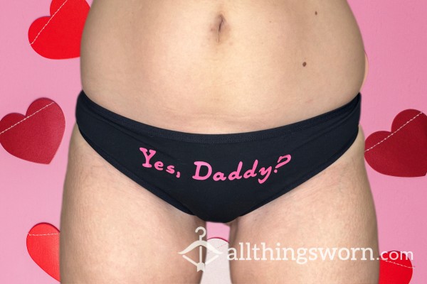 🥺Yes, Daddy? Cotton Thongs (Black)🩲