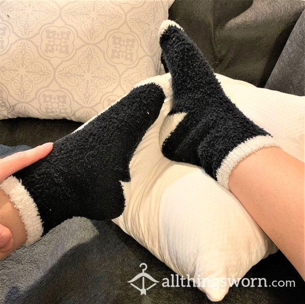 SOLD! Yin-Yang Fuzzy Sock Gang - $10 For 24/hr Wear $5/day For Additional Wear Plus FREE ADD ON & FREE EXCLUSIVE PICTURE
