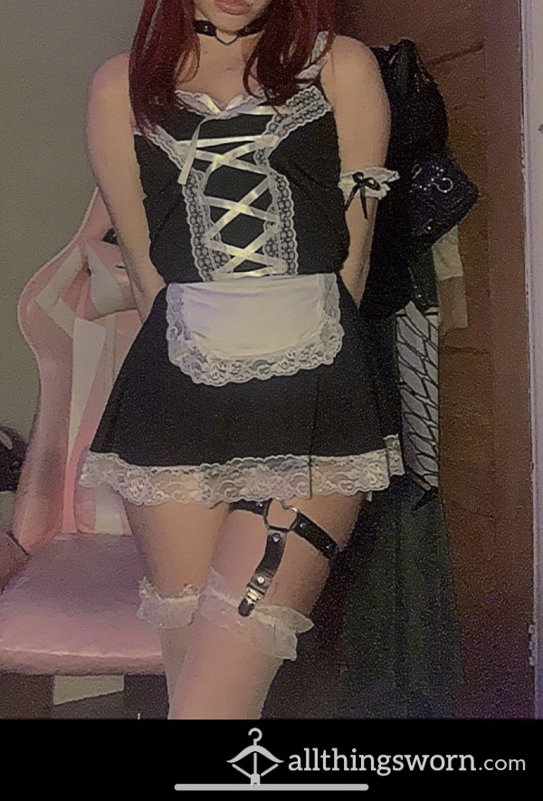 Your Petite Red Haired Maid Is Here To Serve Some Ass. 2 Pictures